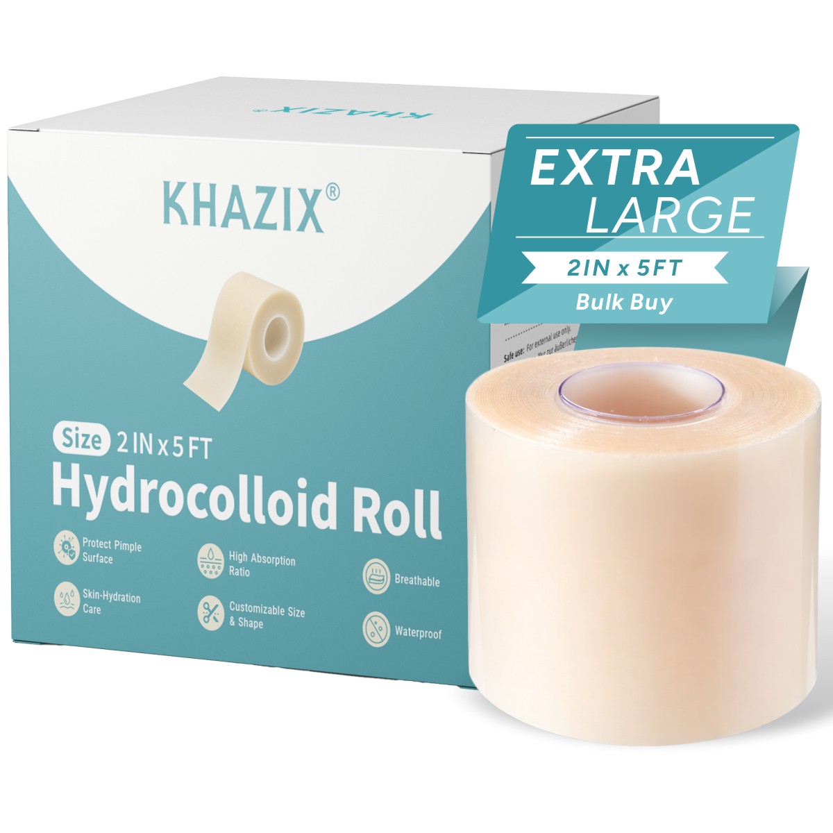 Bandage - KHAZIX Hydrocolloïde Verbandrol 2 inch x